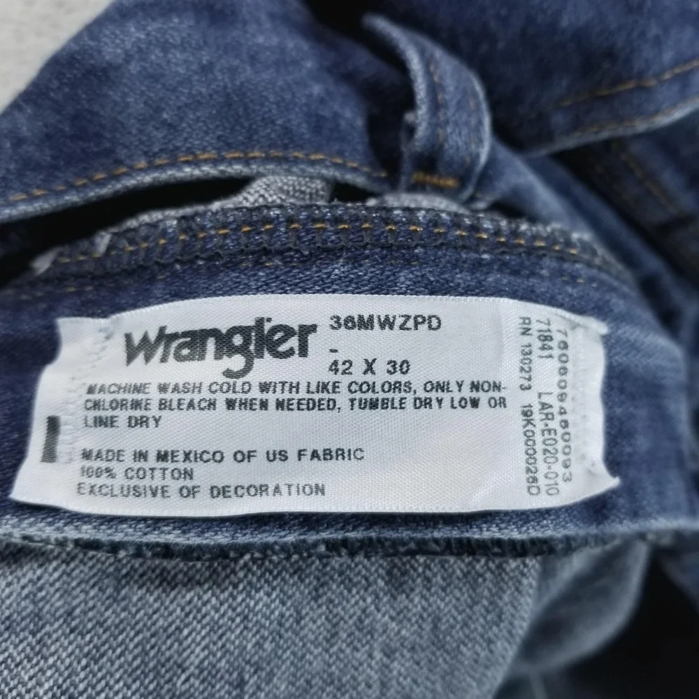 Wrangler Jeans‎ Mens 42x30 Blue 36MWZ Slim Fit Cowboy Cut Straight Western Rodeo